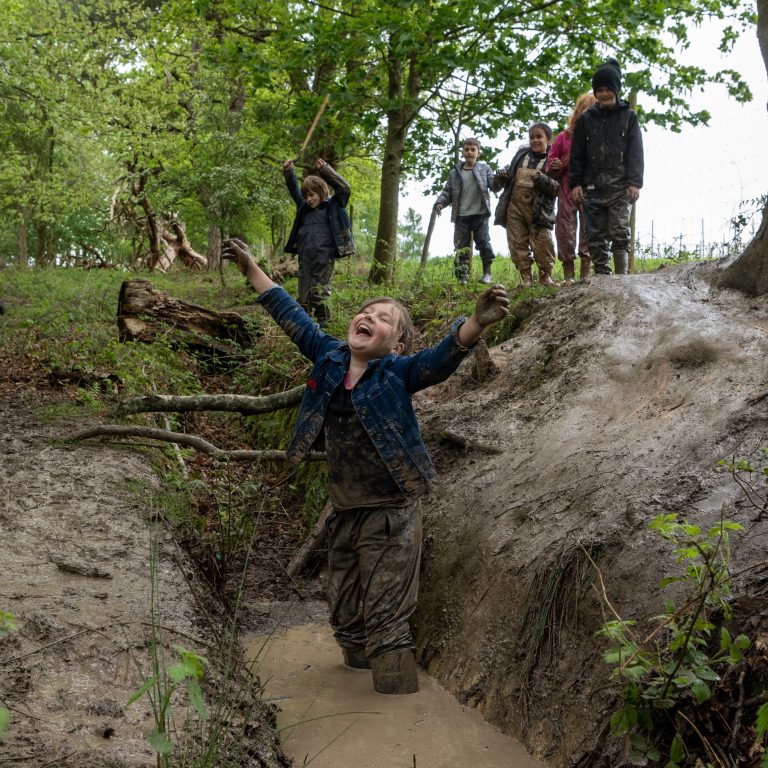 girl in the mud