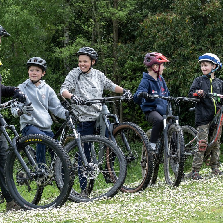 students on bikes