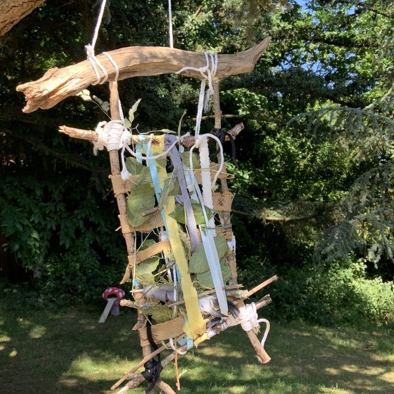 craft project on a tree