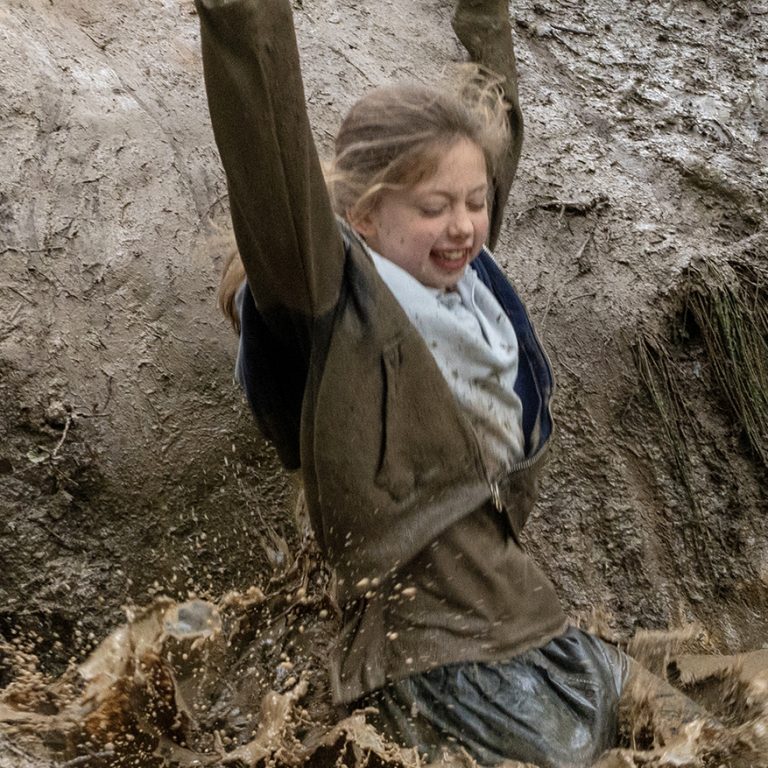girl in mud